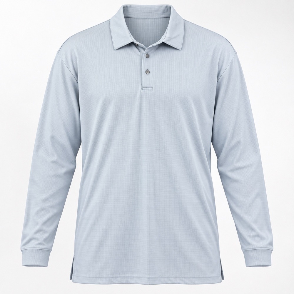 Ben Hogan Performance Polo Shirt Men 3XL Light Blue Golf Athletic Long Sleeve